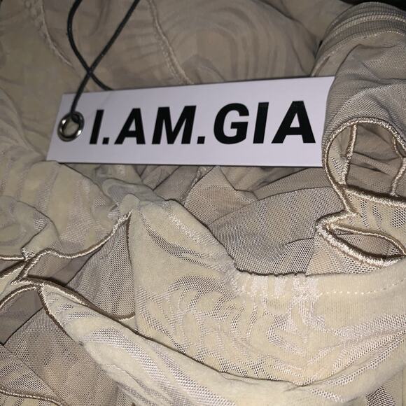 I.AM.GIA Amina Pant Burnout Swirl Cut-Out Sheer Straight Women Size XS - Picture 11 of 13